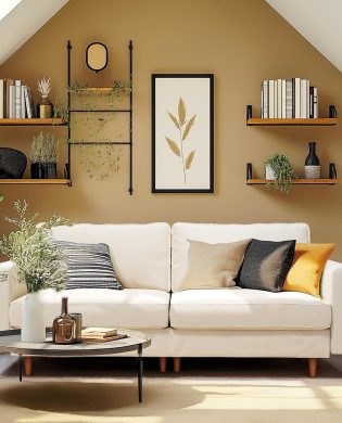 Pamapic 81” Loveseat Sofa,3 Seater Love Seat Couch,Comfy Dutch Velvet Cushion,Deep Loveseat,Removable Washable,Modern Love Seat Couch for Living Room,Bedroom, Apartment,Loft,Cream