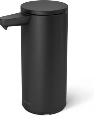 simplehuman 9 oz. Touch-Free Automatic Rechargeable Sensor Pump, Matte Black Stainless Steel, New