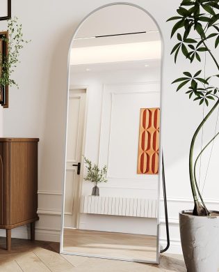 Standing Mirror,Arch Mirror Full Length,71"x26" Silver Mirror Full Length,Silver Arch Mirrors,Floor Length Mirrors